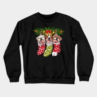 Bulldogs Socks Christmas Gifts Dogs Lovers Crewneck Sweatshirt